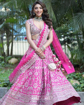 Gorgeous Pink Georgette Thread Work Lehenga Choli